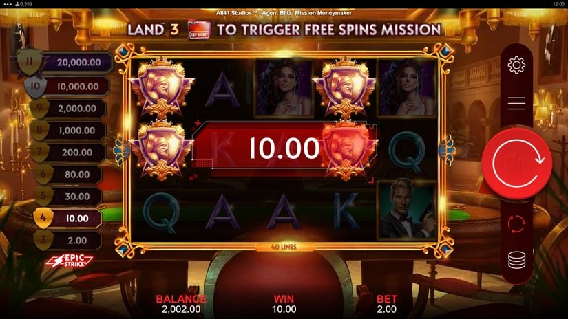 Agent Blitz Mission Moneymaker slot screen 2