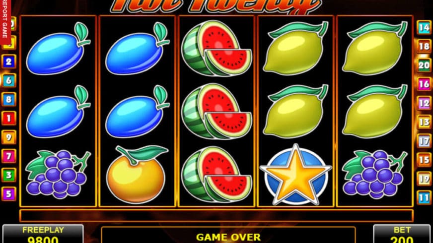 Hot Twenty slot screen 2