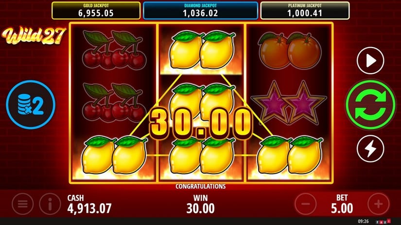 Wild 27 slot screen 2