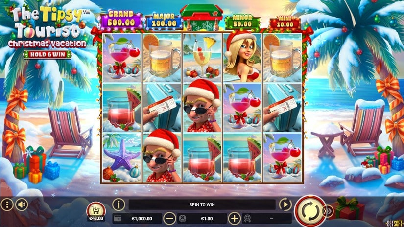 The Tipsy Tourist: Christmas Vacation – Hold & Win slot screen 1
