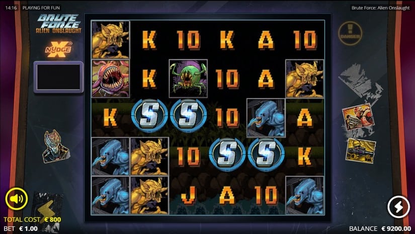 Brute Force Alien Onslaught slot screen 2