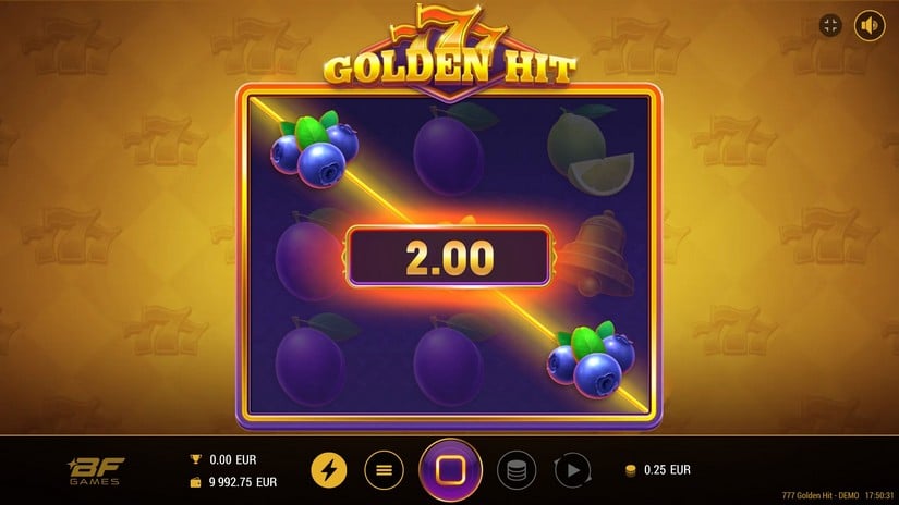 777 Golden Hit slot screen 2