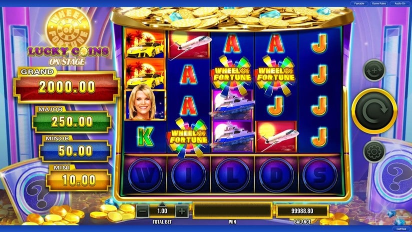 Wheel of Fortune Lucky Coins on Stage slot screen 3
