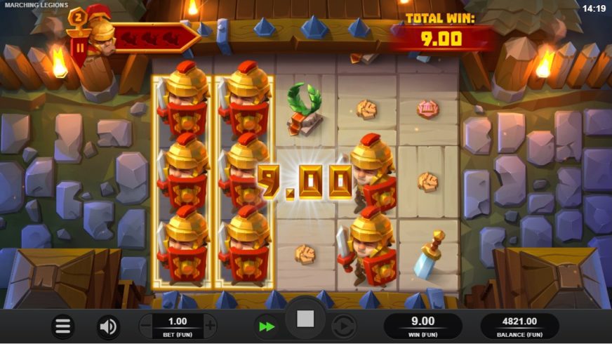 Marching Legions slot screen 3