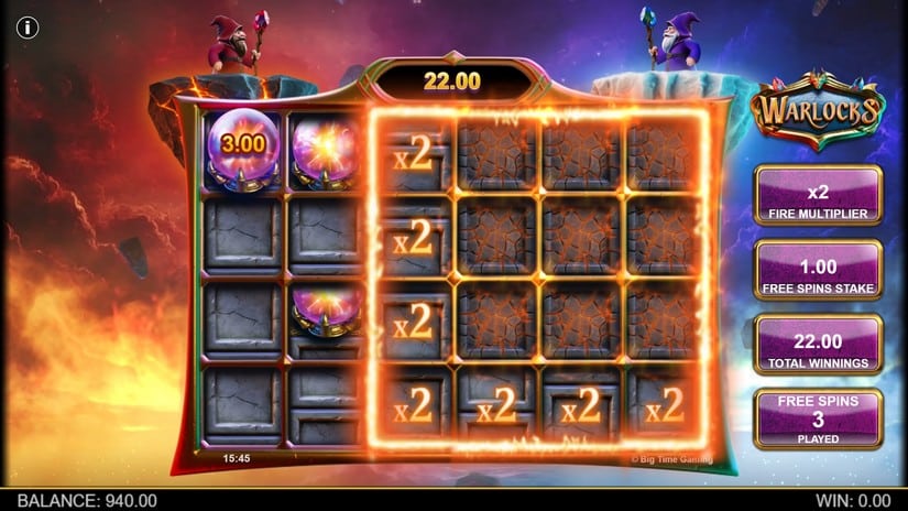 Warlocks slot screen 3