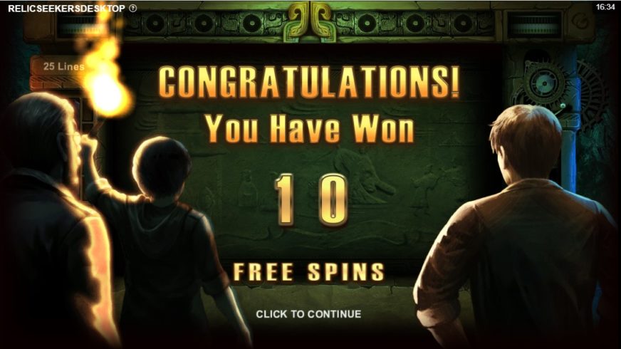 Relic Seekers slot screen 3