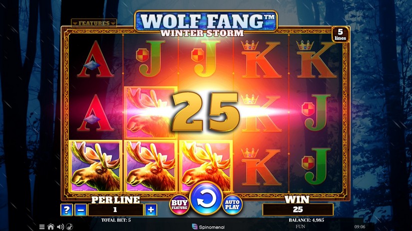 Wolf Fang Winter Storm slot screen 2