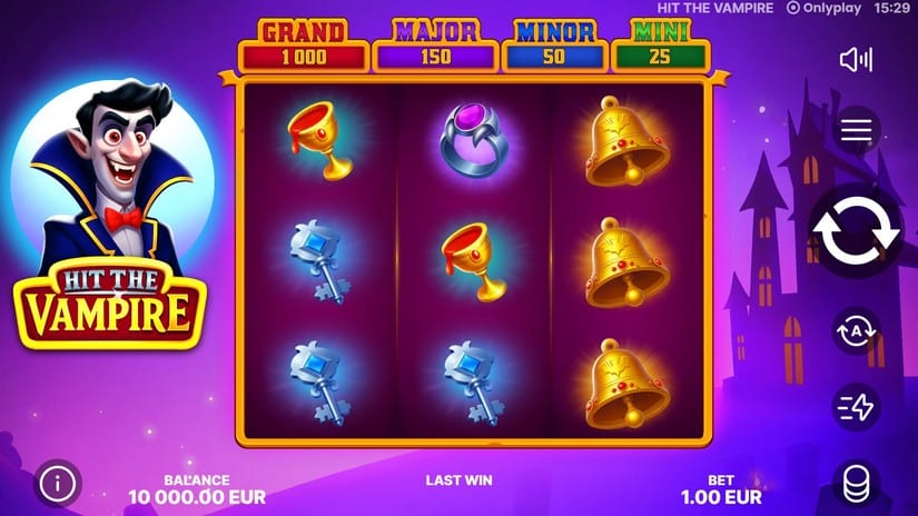 Hit the Vampire slot screen 1