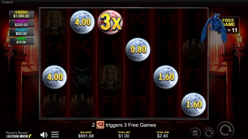 Raven’s Reveal slot screen 6