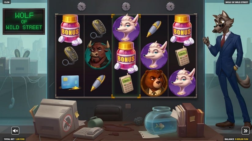 Wolf of Wild Street slot screen 2