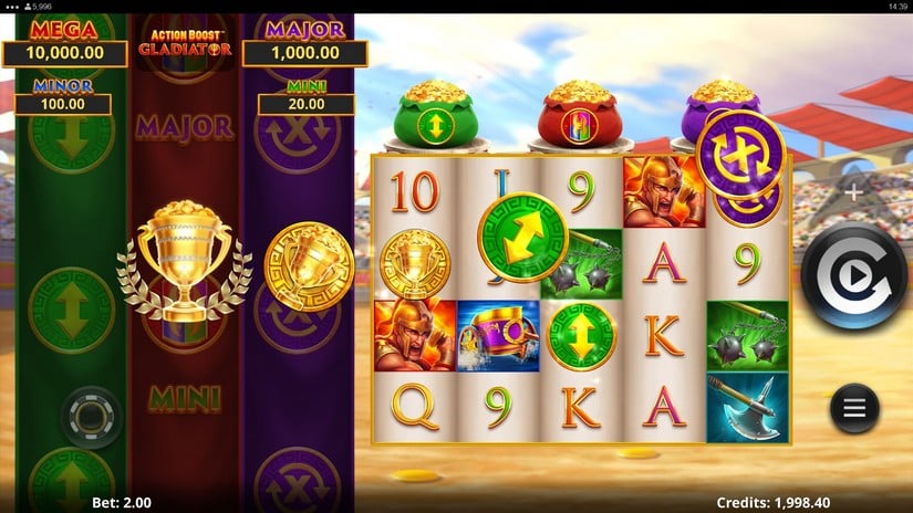Action Boost Gladiator slot screen 2