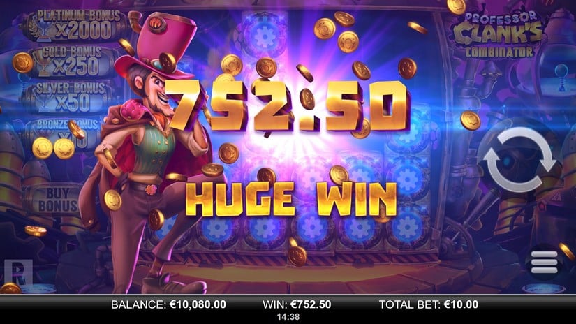 Professor Clank’s Combinator slot screen 7