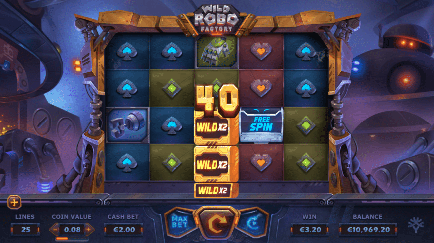 Wild Robo Factory slot screen 4