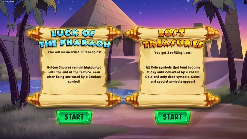 Le Pharaoh slot screen 3