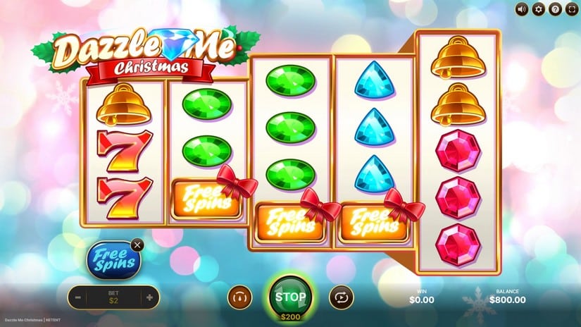 Dazzle Me Christmas slot screen 2