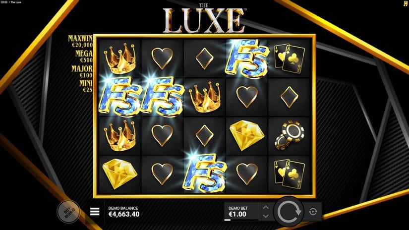The Luxe slot screen 2