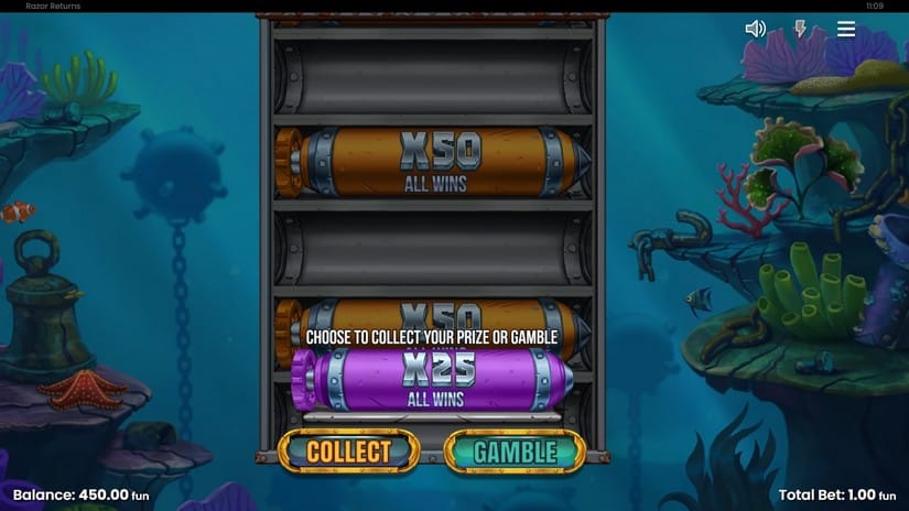 Razor Returns slot screen 3