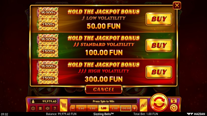 Sizzling Bells™ slot screen 3