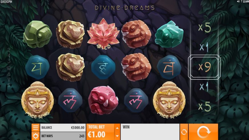 Divine Dreams slot screen 1
