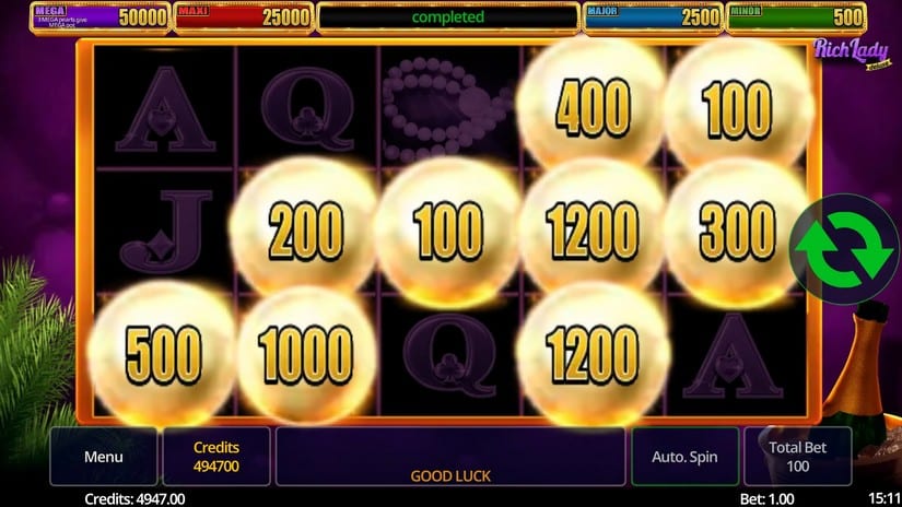 Rich Lady Deluxe slot screen 3