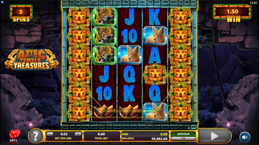 Aztec Temple Treasures slot screen 3