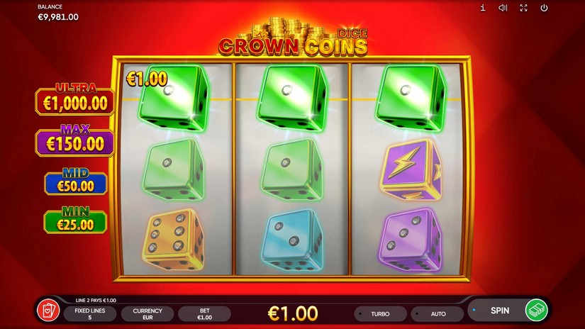 Crown Coins Dice slot screen 3