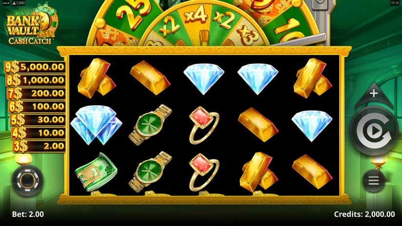 Bank Vault slot screen 1