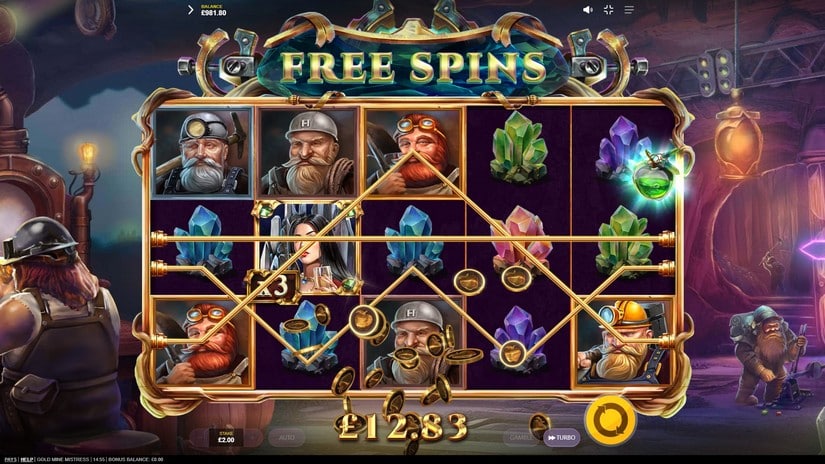 Gold Mine Mistress slot screen 6