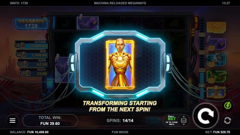 Machina Reloaded Megaways slot screen 5