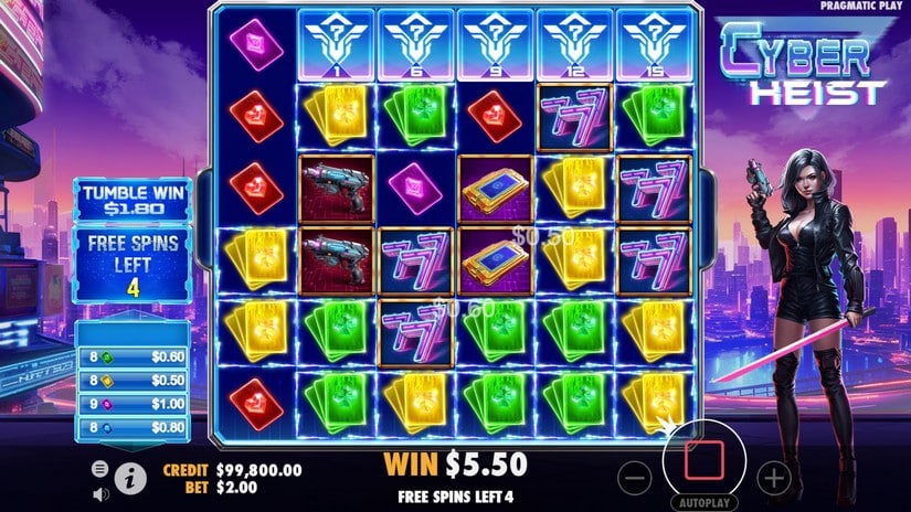Cyber Heist slot screen 5