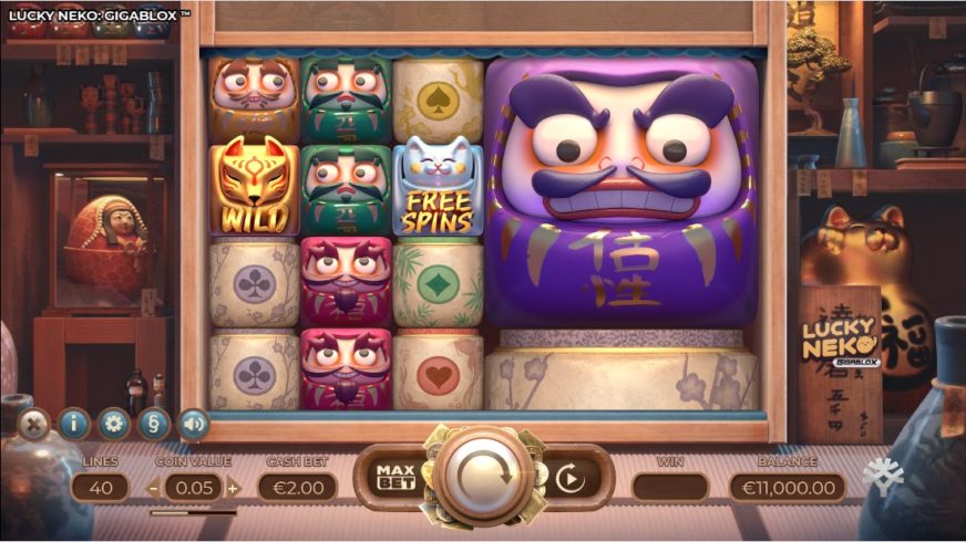 Lucky Neko Gigablox slot screen 1