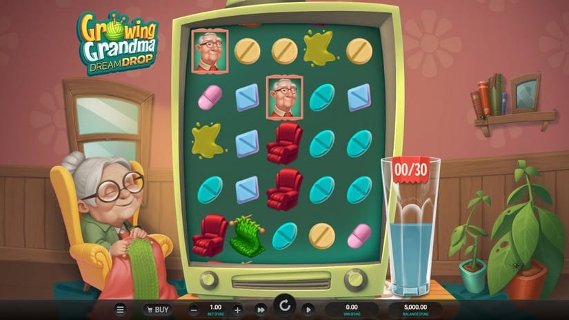 Growing Grandma Dream Drop slot screen 1