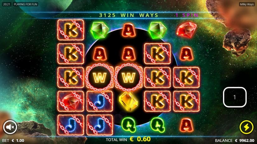 Milky Ways slot screen 3