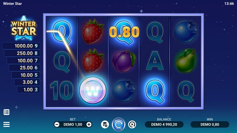 Winter Star slot screen 3
