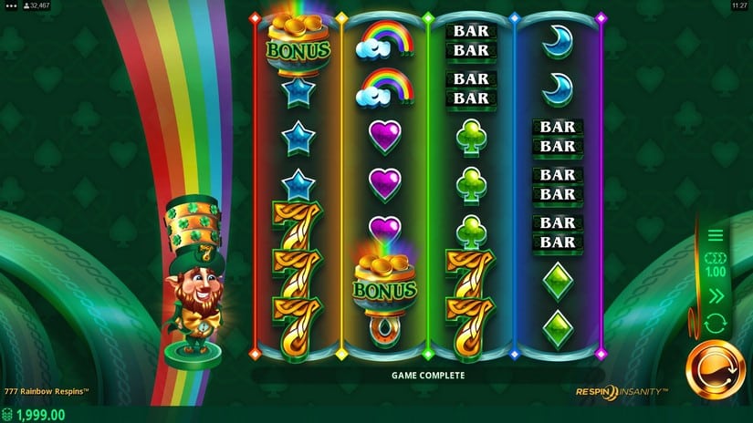 777 Rainbow Respins slot screen 1