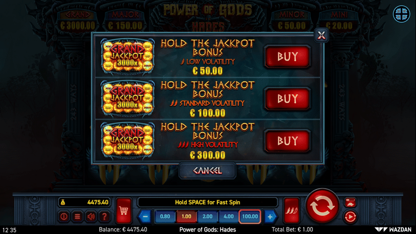 Power of Gods™: Hades slot screen 3