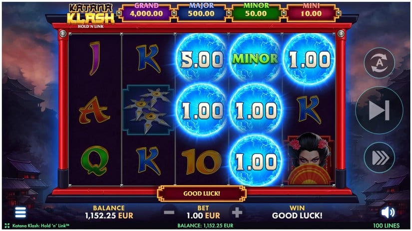 Katana Klash: Hold ‘N’ Link slot screen 2