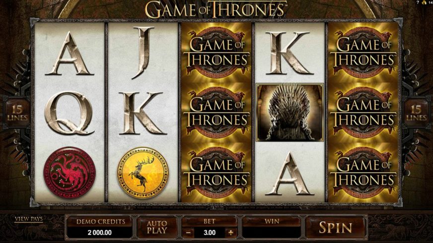Game of Thrones slot screen 1
