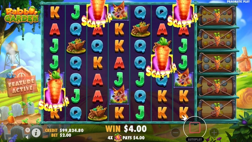 Rabbit Garden slot screen 4