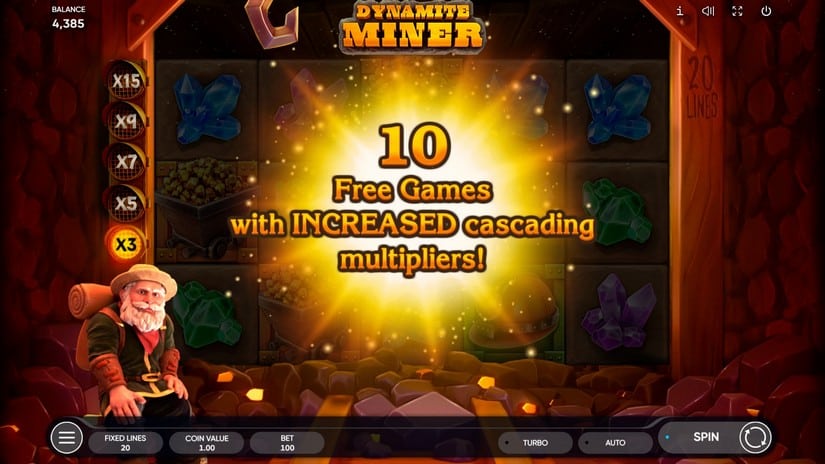 Dynamite Miner slot screen 5