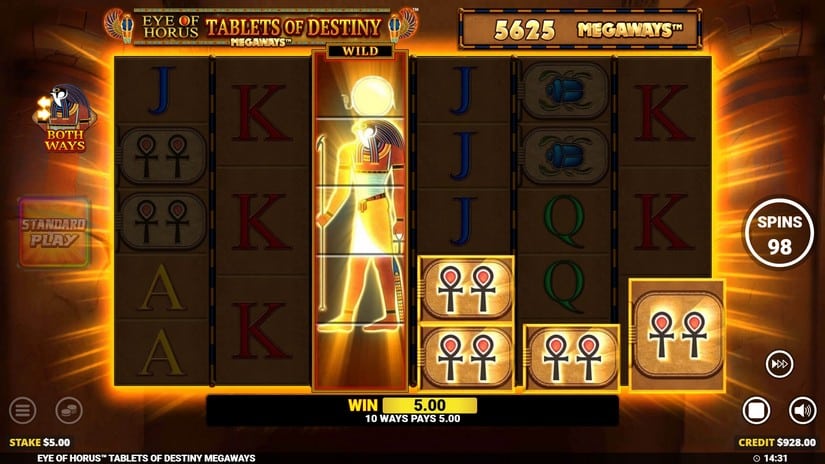 Eye of Horus Tablets of Destiny Megaways slot screen 2