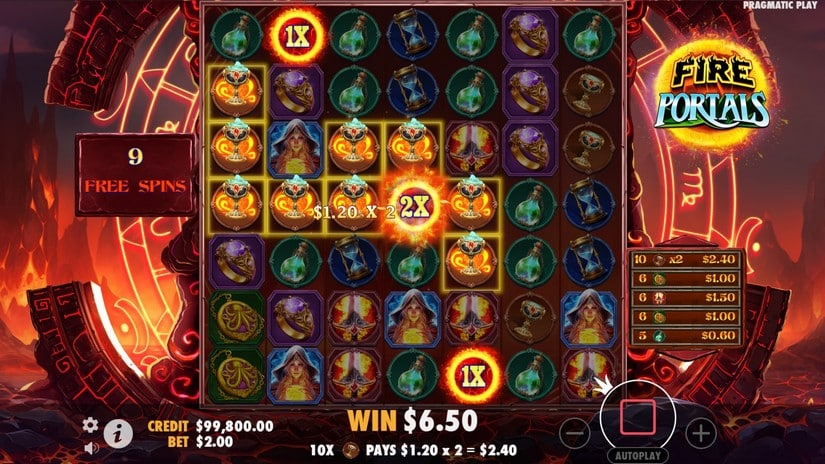 Fire Portals slot screen 5