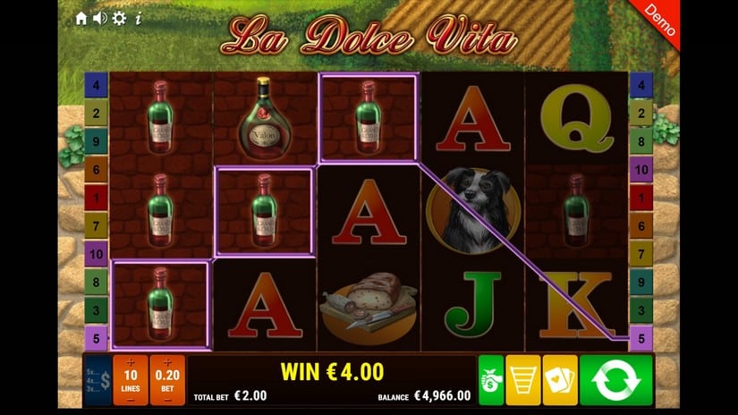 La Dolce Vita slot screen 2