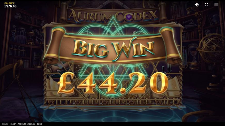 Aurum Codex slot screen 2