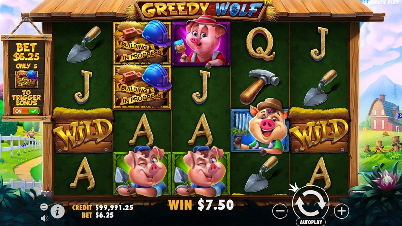 Greedy Wolf slot screen 2
