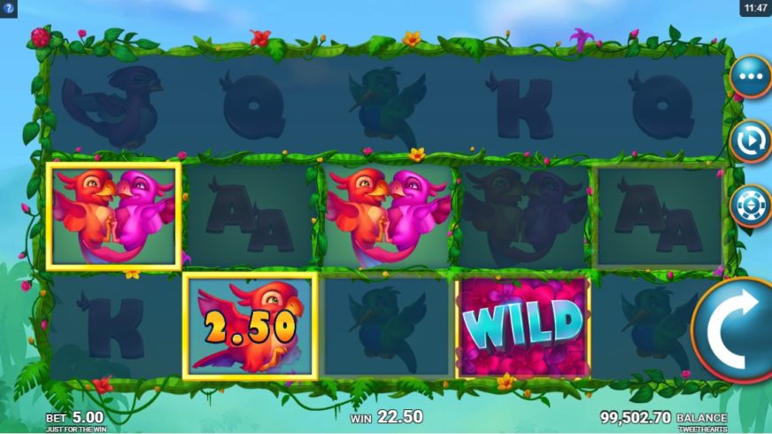 Tweethearts slot screen 2