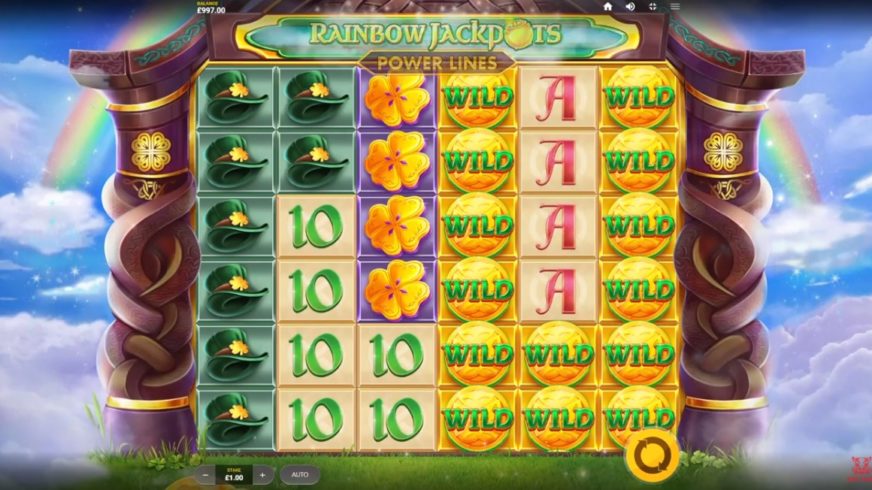 Rainbow Jackpots Power Lines slot screen 1