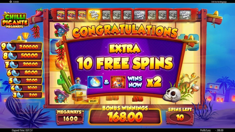 Chilli Picante Megaways slot screen 7