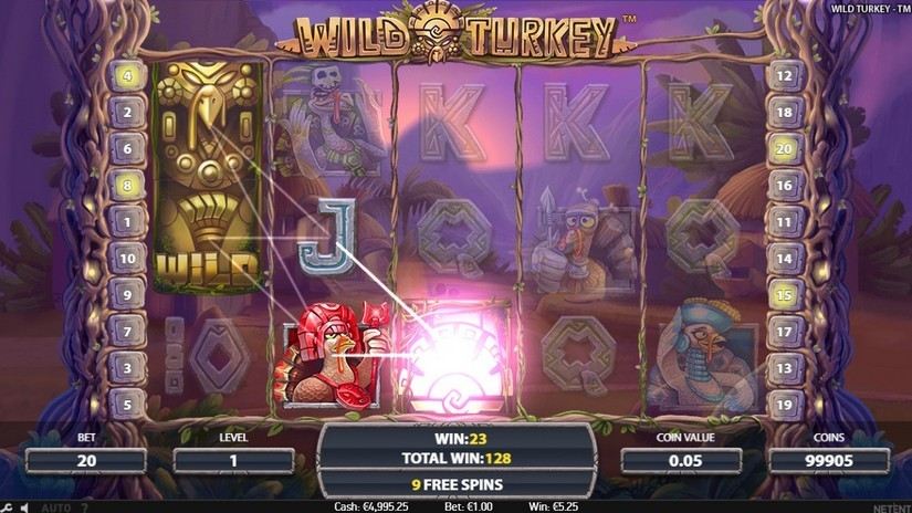 Wild Turkey slot screen 3