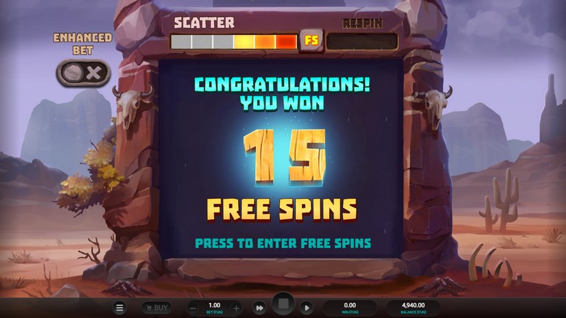 Celestial Buffalo slot screen 3